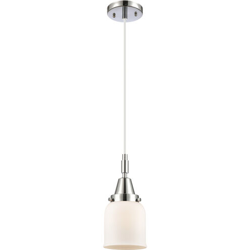 Downtown Urban Bell 1 Light 5 inch Polished Chrome Mini Pendant Ceiling Light in Matte White