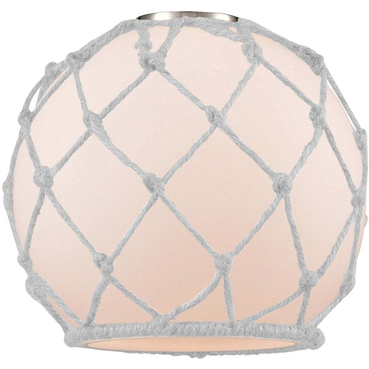 Ballston Farmhouse Rope Cased Matte White Glass, Ballston