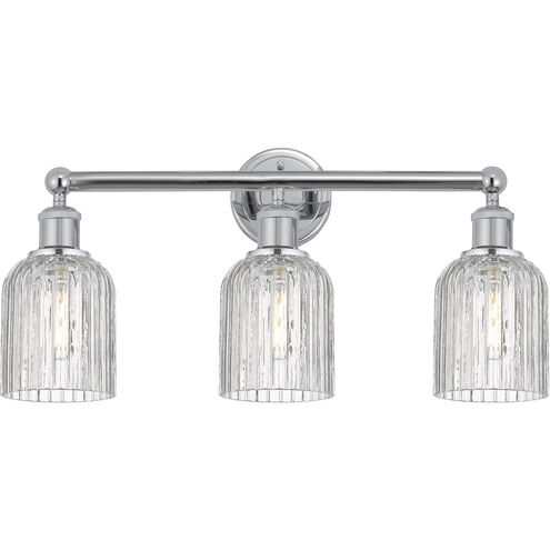 Bridal Veil 3 Light 23 inch Polished Chrome Bath Vanity Light Wall Light in Clear