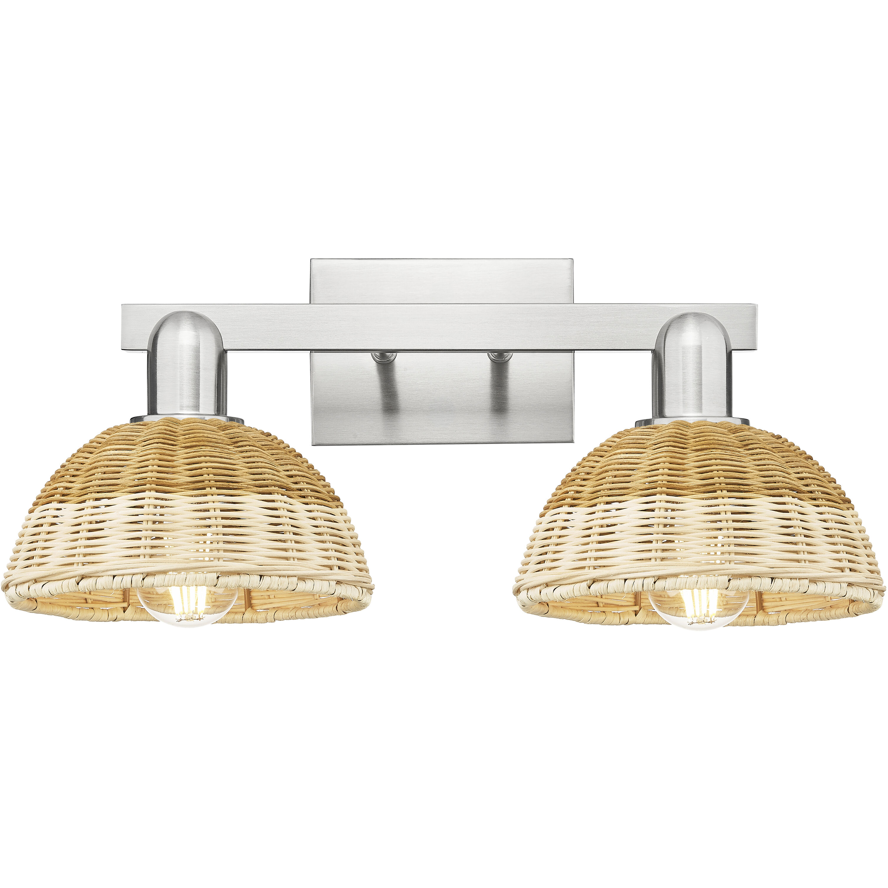 Natural Ballston Dome 2 Light 16.00 inch Bathroom Vanity Light