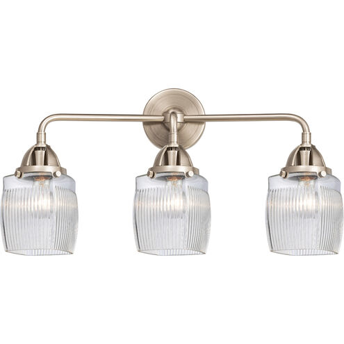 Nouveau 2 Colton 3 Light 24 inch Brushed Satin Nickel Bath Vanity Light Wall Light