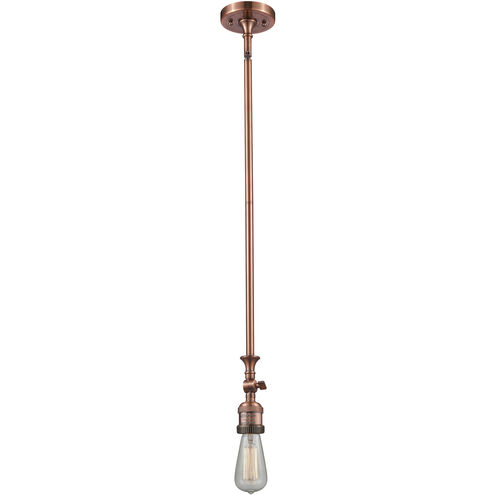 Franklin Restoration Beacon 1 Light 6 inch Antique Copper Mini Pendant Ceiling Light in Incandescent, Seedy, Franklin Restoration