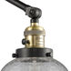 Geneseo 30 inch 3.50 watt Black Antique Brass Swing Arm Wall Light, Franklin Restoration