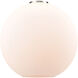 Ballston Large Athens Cased Matte White Glass, Ballston