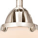Nouveau 2 Fulton LED 6.75 inch Polished Nickel Sconce Wall Light in Matte White Glass