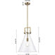 Downtown Urban Newton Cone 1 Light 14 inch Champagne Bronze Pendant Ceiling Light in Mercury