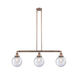 Franklin Restoration Large Beacon LED 41 inch Antique Copper Island Light Ceiling Light in Seedy Glass, Franklin Restoration