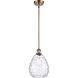 Ballston Large Waverly LED 8 inch Antique Copper Pendant Ceiling Light, Ballston