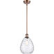 Ballston Large Waverly LED 8 inch Antique Copper Pendant Ceiling Light, Ballston