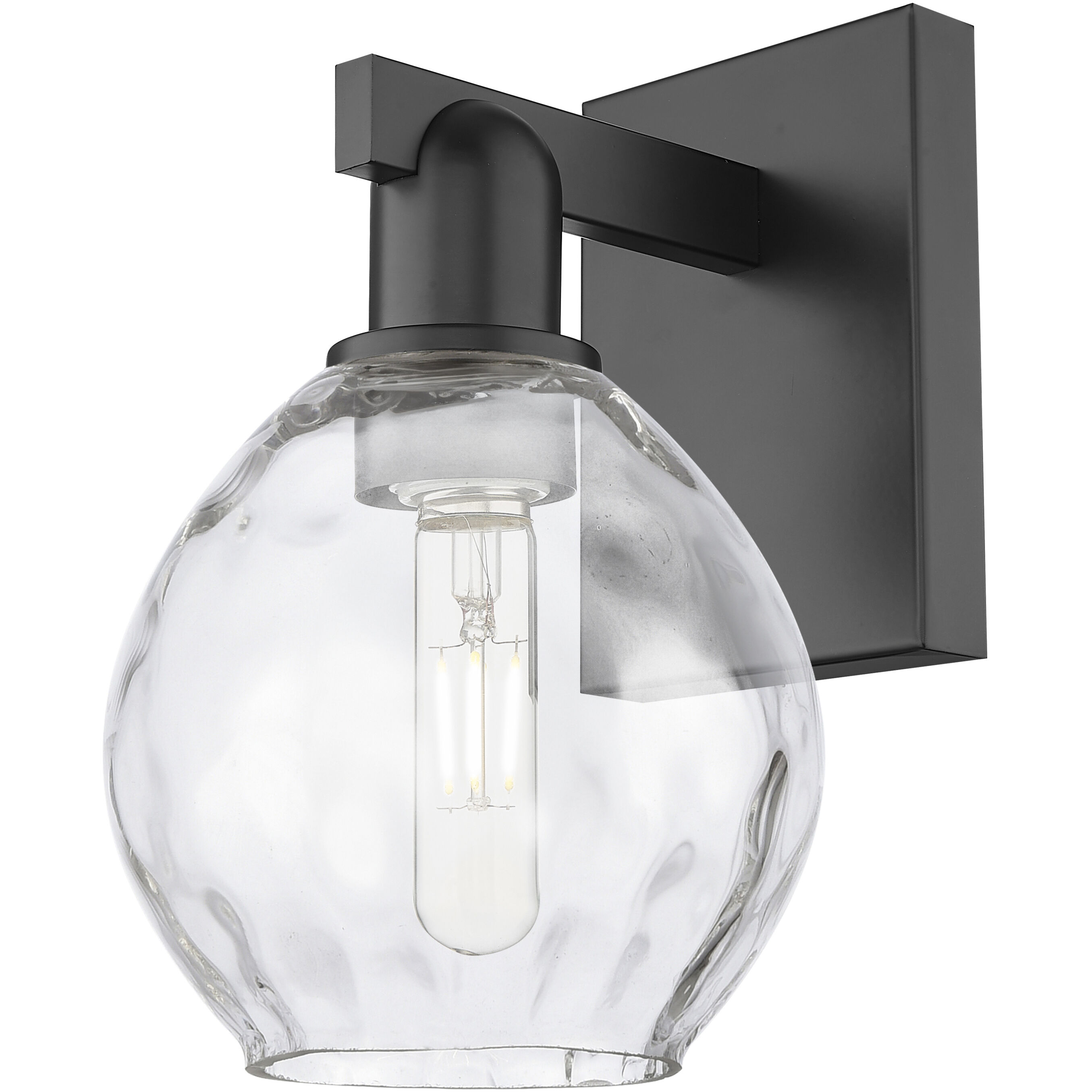 Arcadia Waverly Armed Sconce Wall Light in Matte Black