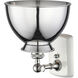 Adirondack 1 Light 8.13 inch White and Polished Chrome Sconce Wall Light