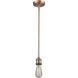 Franklin Restoration Cone LED 6 inch Antique Copper Mini Pendant Ceiling Light in Matte White, Franklin Restoration