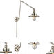 Railroad 30 inch 3.50 watt Polished Nickel Swing Arm Wall Light, Franklin Restoration