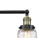 Franklin Restoration Bell LED 21 inch Black Antique Brass Island Light Ceiling Light in Deco Swirl Glass