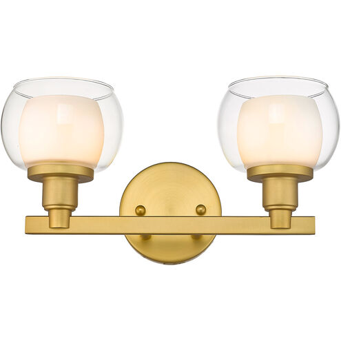 Cairo 2 Light 15 inch Matte Black Bath Vanity Light Wall Light in Incandescent