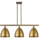 Ballston Dome LED 36 inch Brushed Brass Island Light Ceiling Light