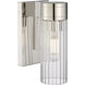 Empire 1 Light 3.13 inch Polished Nickel Sconce Wall Light in Clear Glass