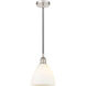 Edison Dome 1 Light 8 inch Polished Nickel Mini Pendant Ceiling Light