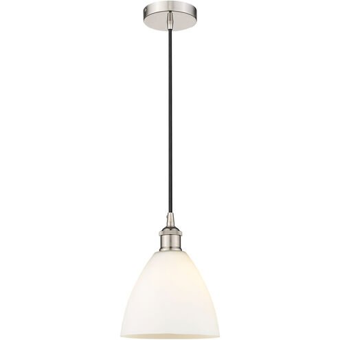 Edison Dome 1 Light 8 inch Polished Nickel Mini Pendant Ceiling Light