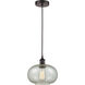 Edison Gorham 1 Light 9.5 inch Oil Rubbed Bronze Mini Pendant Ceiling Light in Mica Glass