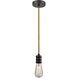 Gatsby Bare Bulb 1 Light 2 inch Oil Rubbed Bronze Mini Pendant Ceiling Light in Copper, Gatsby