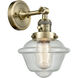 Franklin Restoration Small Oxford LED 7.5 inch Antique Brass Sconce Wall Light in Seedy Glass, Franklin Restoration