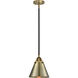 Nouveau 2 Appalachian LED 8 inch Black Antique Brass Mini Pendant Ceiling Light