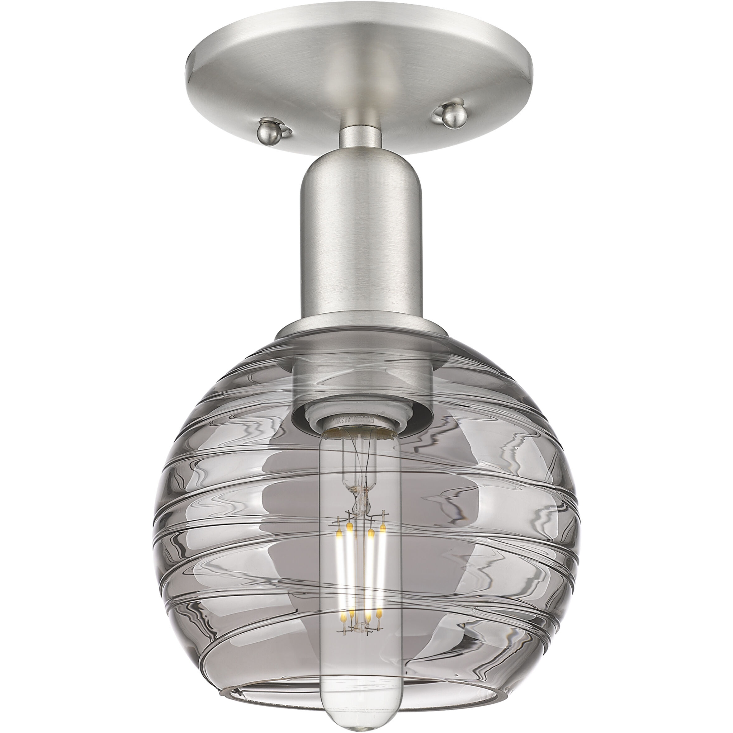 Athens Deco Swirl 1 Light 5.88 inch Semi-Flush Mount