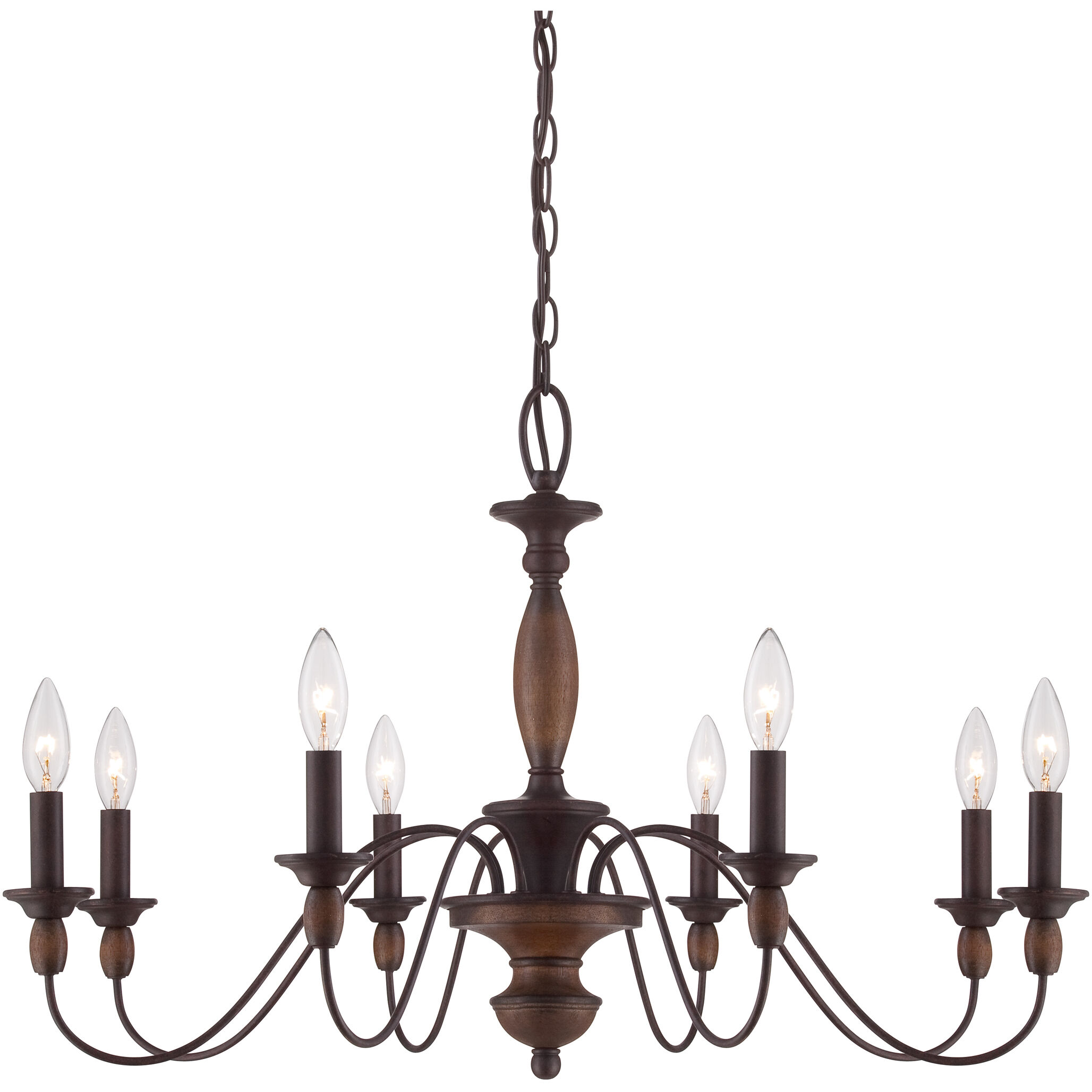 Holbrook 8 Light 29 inch Tuscan Brown Chandelier Ceiling Light