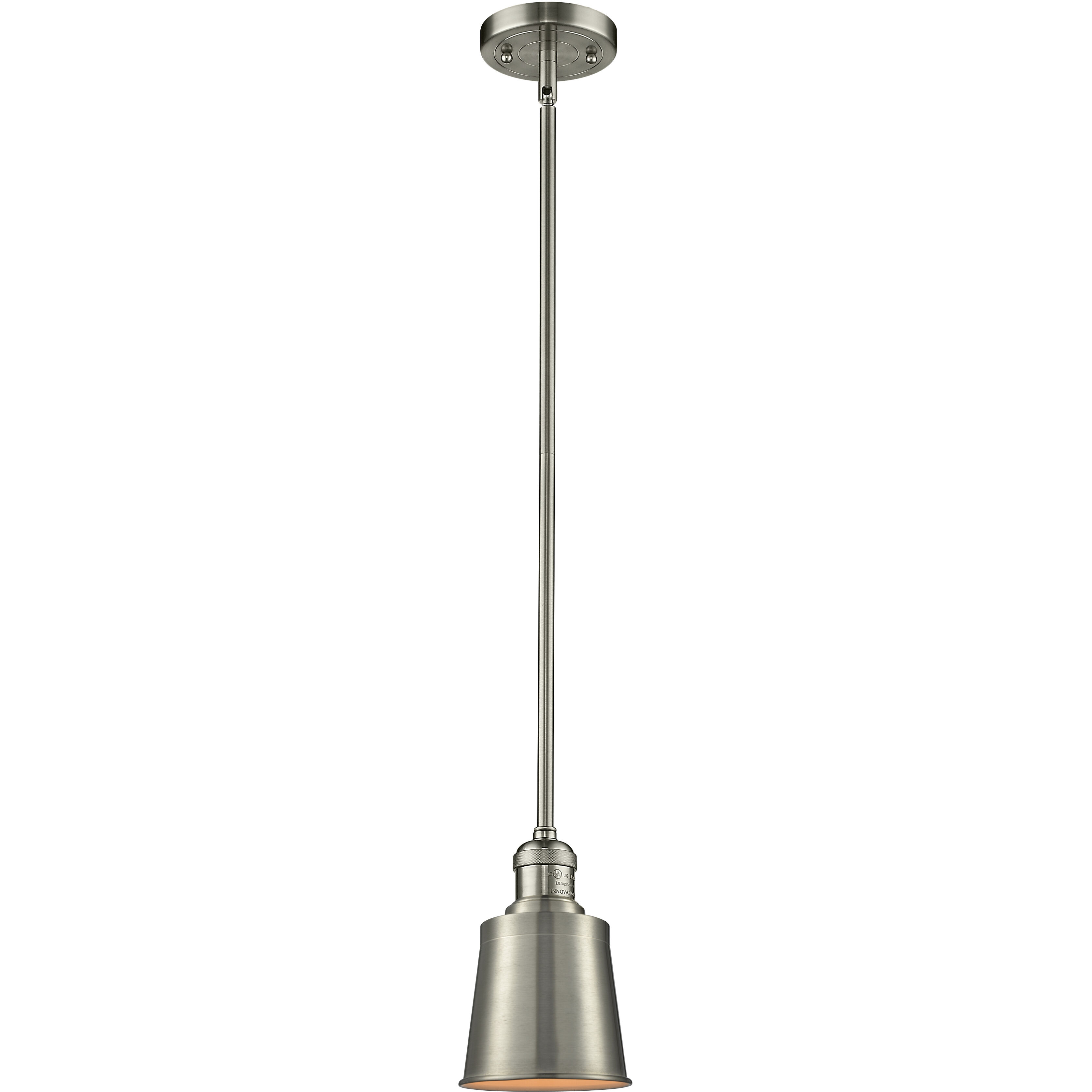 Franklin Restoration Addison LED 5 inch Brushed Satin Nickel Mini Pendant Ceiling Light, Franklin Restoration