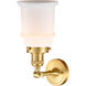 Franklin Restoration Canton LED 7 inch Satin Gold Sconce Wall Light in Matte White Glass, Franklin Restoration