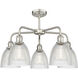 Castile 5 Light 24 inch Satin Nickel and Clear Chandelier Ceiling Light