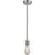 Gatsby Bare Bulb 1 Light 2 inch Satin Nickel Mini Pendant Ceiling Light in Gray, Gatsby