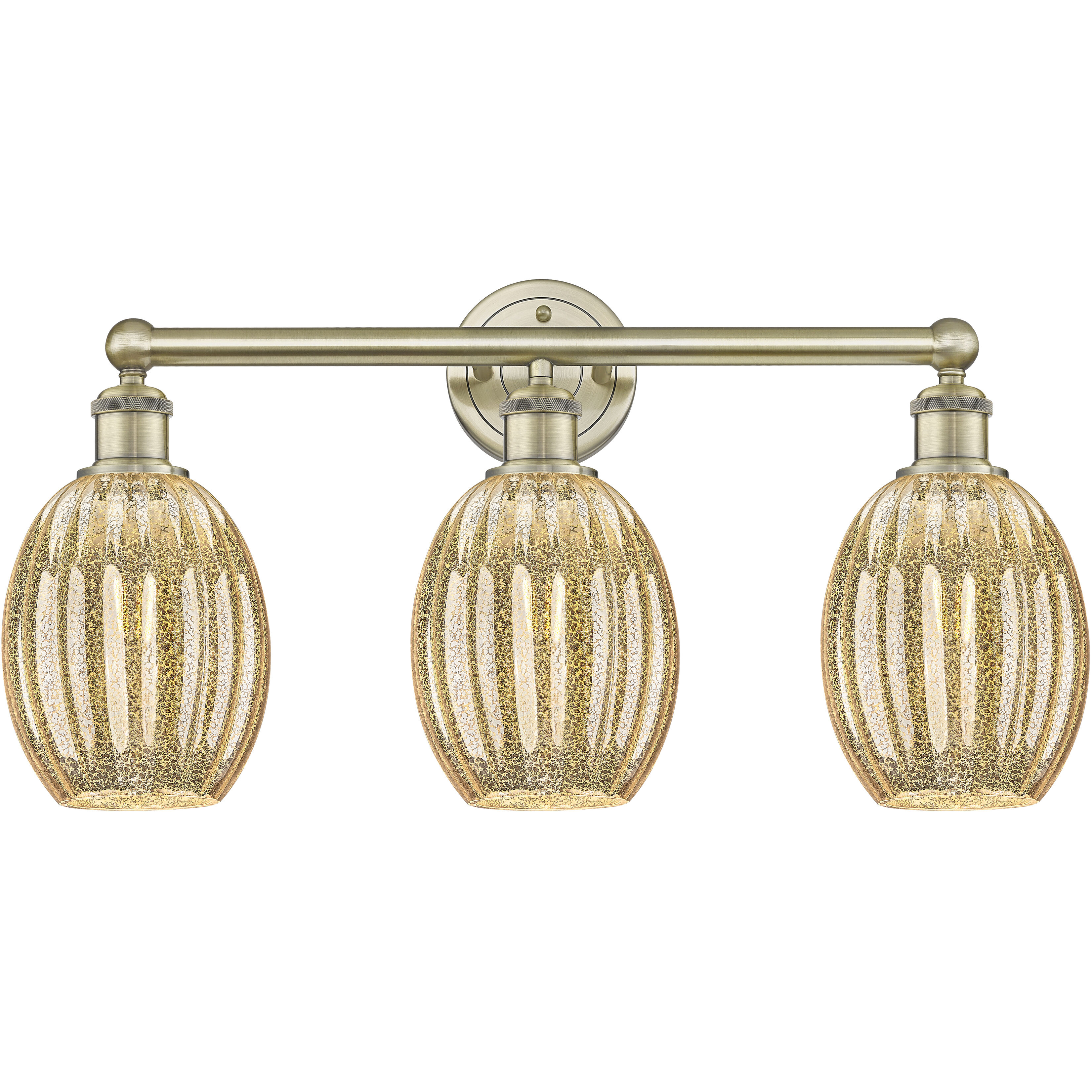 Edison Preston 3 Light 24.25 inch Antique Brass Bath Vanity Light Wall Light in Mercury