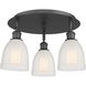 Brookfield 3 Light 17.5 inch Matte Black Flush Mount Ceiling Light in White