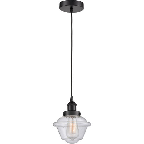 Edison Oxford 1 Light 8 inch Matte Black Mini Pendant Ceiling Light