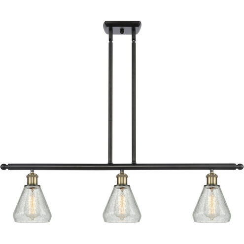 Ballston Conesus LED 36 inch Black Antique Brass Island Light Ceiling Light, Ballston
