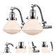 Franklin Restoration Olean 2 Light 19 inch Polished Chrome Bath Vanity Light Wall Light in Matte White Glass, Franklin Restoration