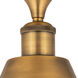 Ballston Cone LED 16 inch Brushed Brass Semi-Flush Mount Ceiling Light