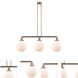 Franklin Restoration X-Large Beacon 3 Light 42 inch Antique Copper Island Light Ceiling Light in Matte White Glass, Franklin Restoration