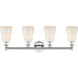 Ellery 4 Light 31.75 inch Polished Nickel Bath Vanity Light Wall Light in White
