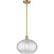Ballston Ithaca 1 Light 12 inch Satin Gold Stem Hung Mini Pendant Ceiling Light