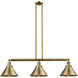 Franklin Restoration Briarcliff 3 Light 43 inch Brushed Brass Island Light Ceiling Light, Franklin Restoration