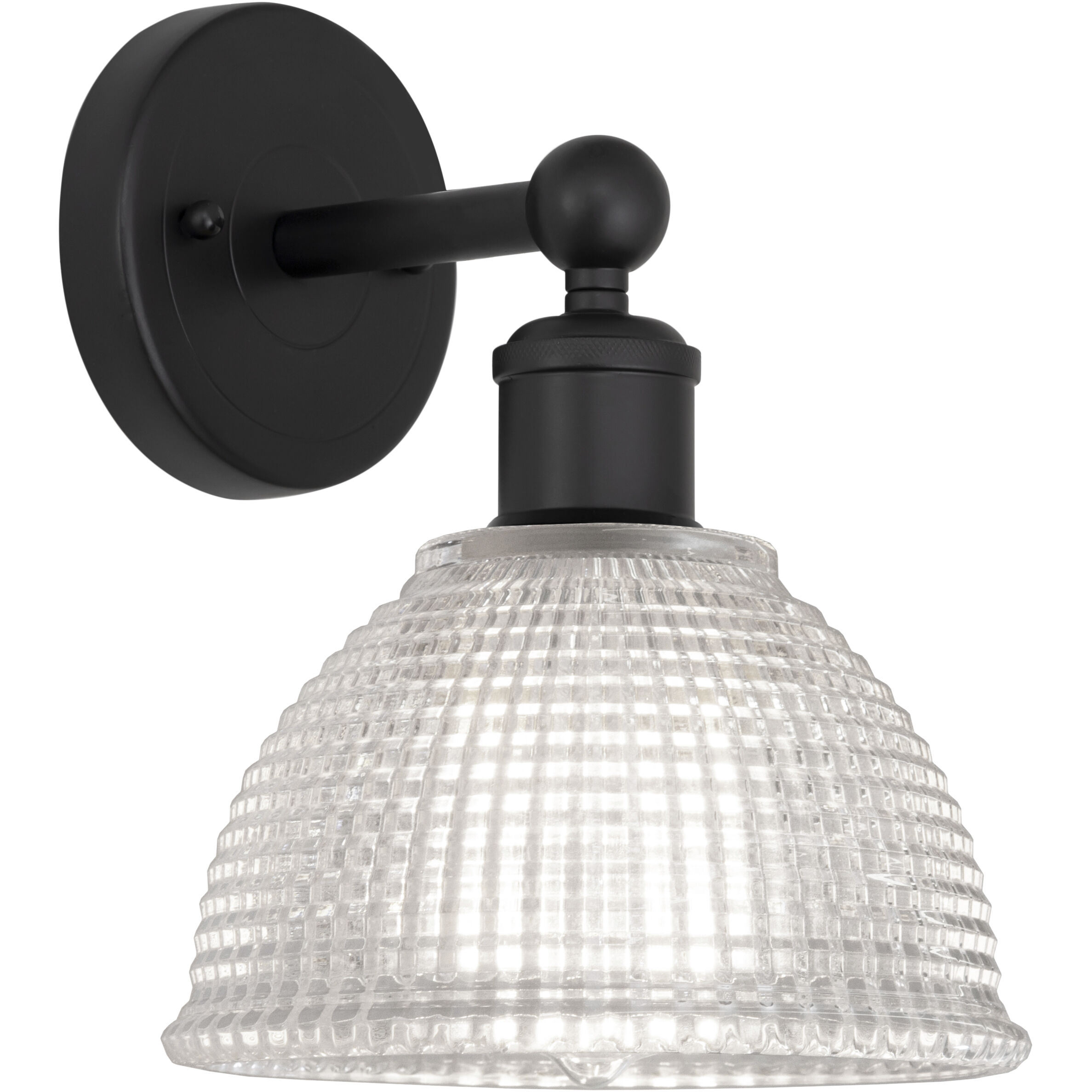 Edison Arietta Armed Sconce Wall Light in Matte Black