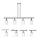 Ballston Candor 4 Light 48 inch Polished Chrome Island Light Ceiling Light in Clear Waterglass, Ballston