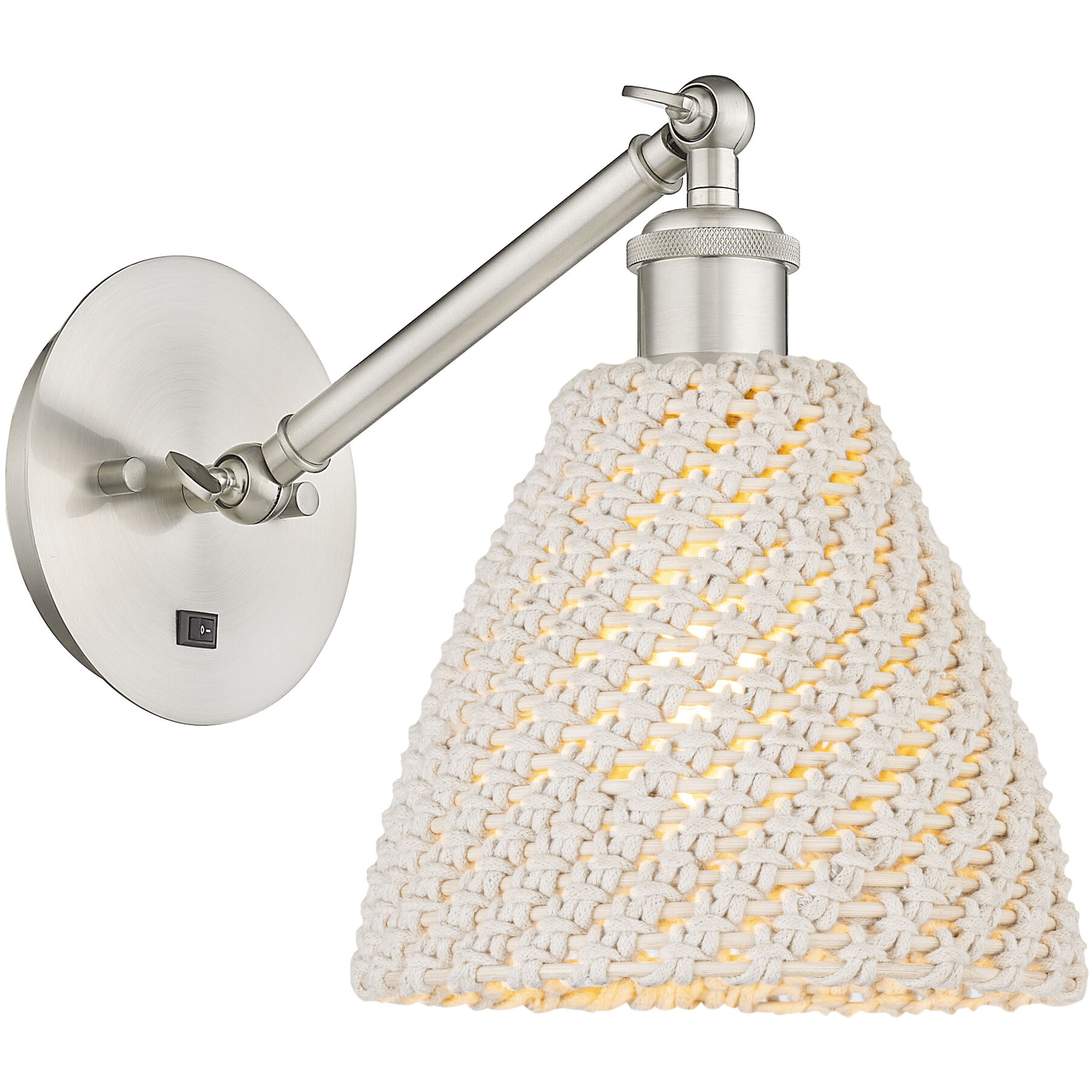 Ballston Bristol Natural 1 Light 7.50 inch Swing Arm Light/Wall Lamp