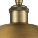 Ballston Dome 1 Light 9 inch Brushed Brass Semi-Flush Mount Ceiling Light