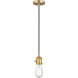 Franklin Restoration Fulton LED 7 inch Satin Gold Mini Pendant Ceiling Light in Plated Smoke