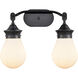 Genesis LED 18.25 inch Matte Black Bath Vanity Light Wall Light
