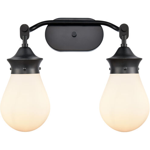 Genesis LED 18.25 inch Matte Black Bath Vanity Light Wall Light
